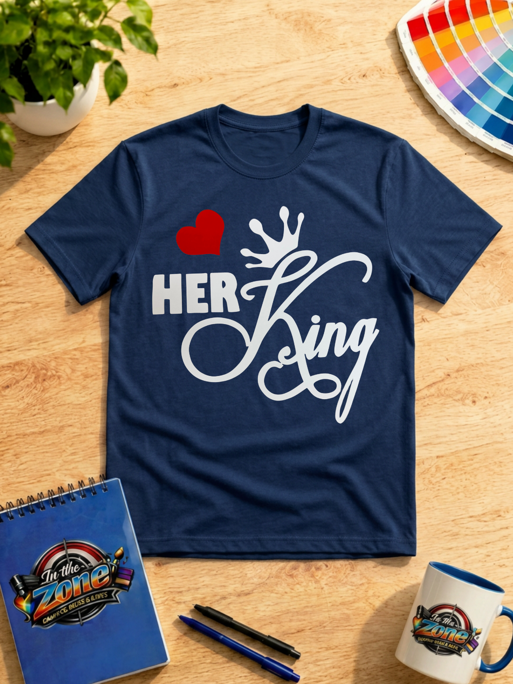 Her King Graphic T-Shirt | Couples & Valentine’s Shirt