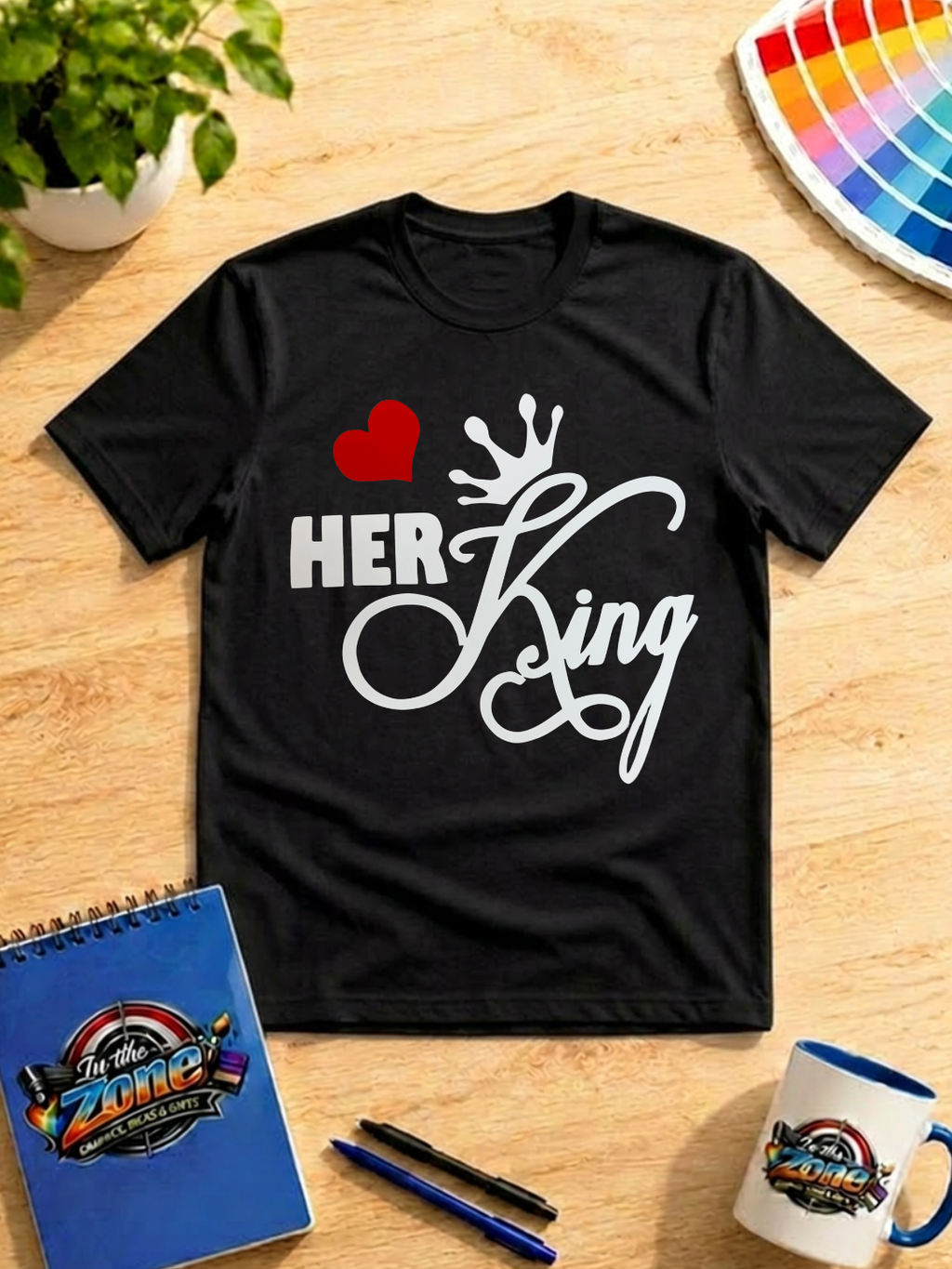 Her King Graphic T-Shirt | Couples & Valentine’s Shirt