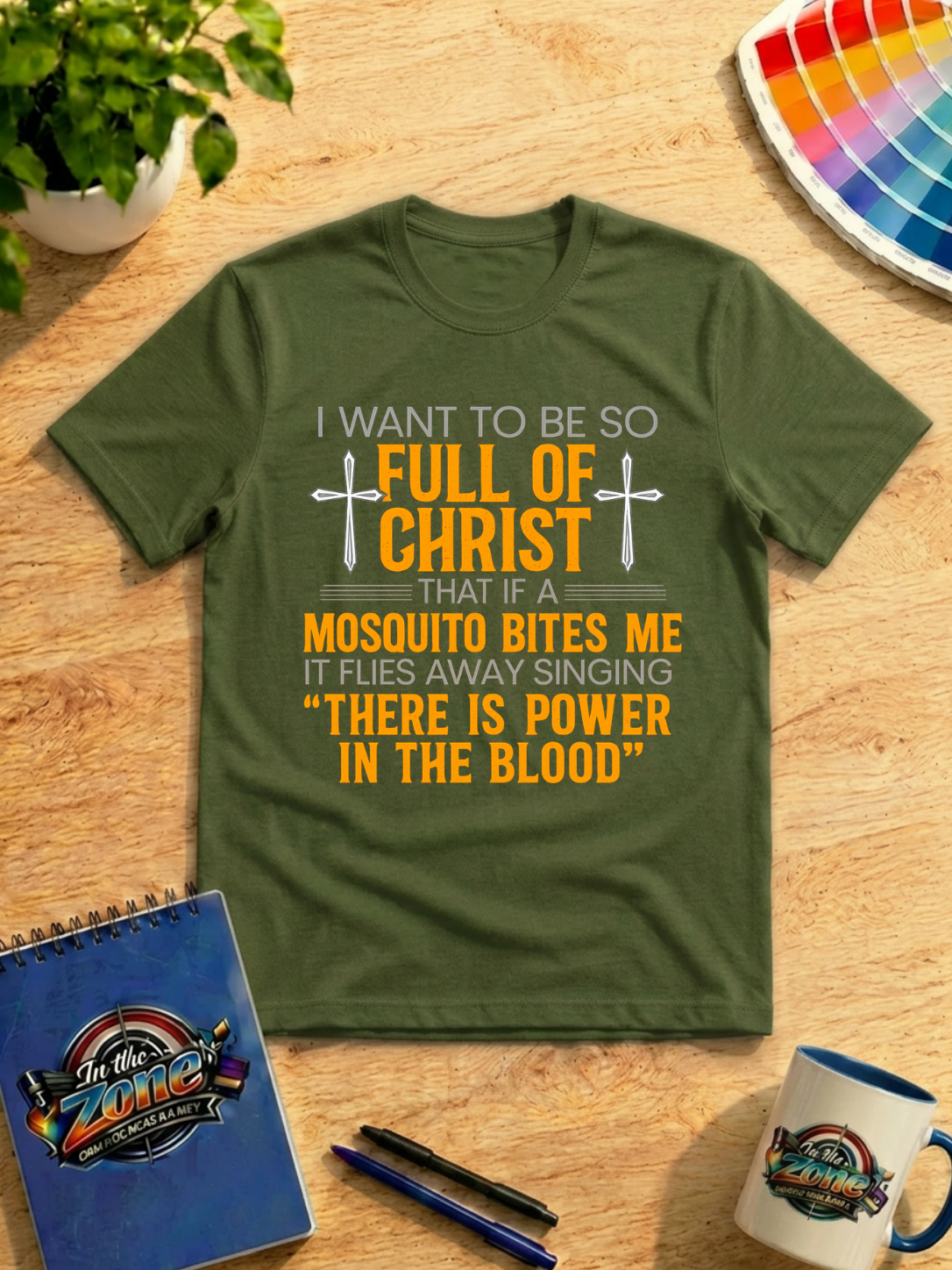 Full of Christ Funny Christian Graphic T-Shirt | Faith Shirt
