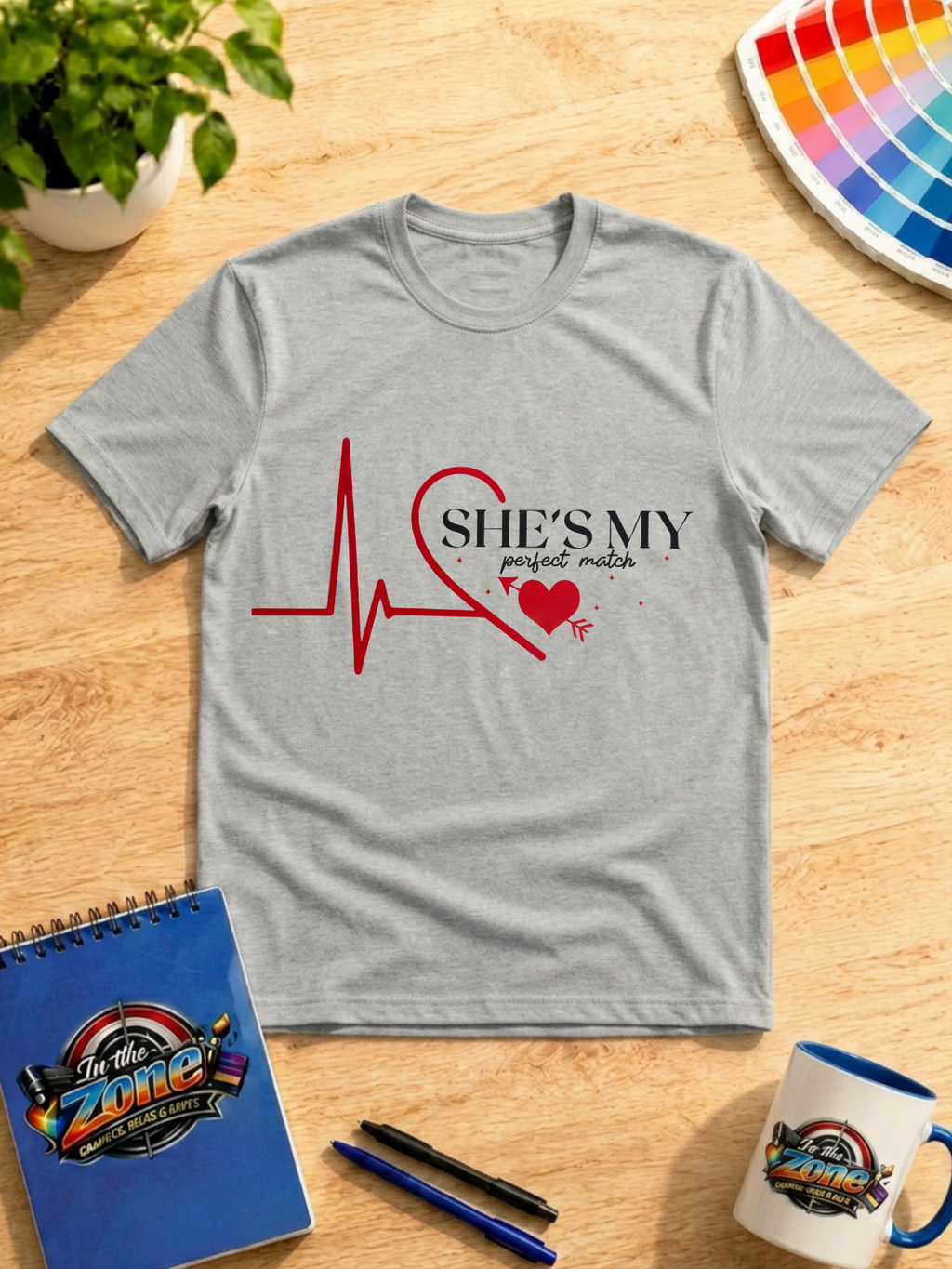 She’s My Perfect Match Graphic T-Shirt | Romantic Couples Shirt