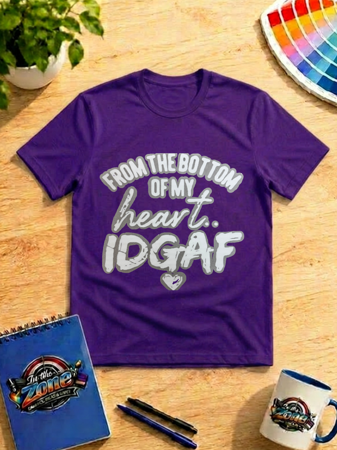 From the Bottom of My Heart IDGAF Funny Graphic T-Shirt