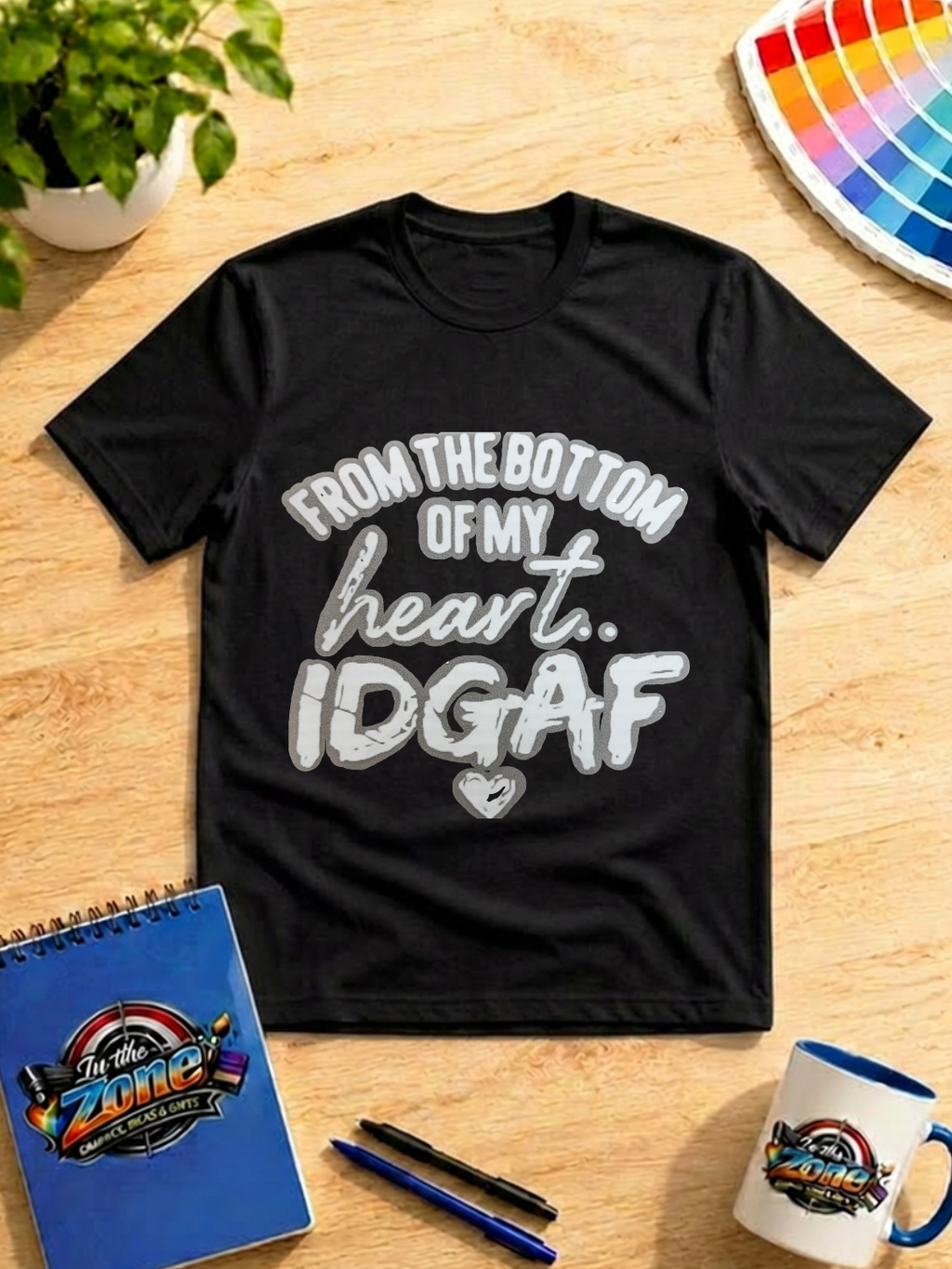 From the Bottom of My Heart IDGAF Funny Graphic T-Shirt