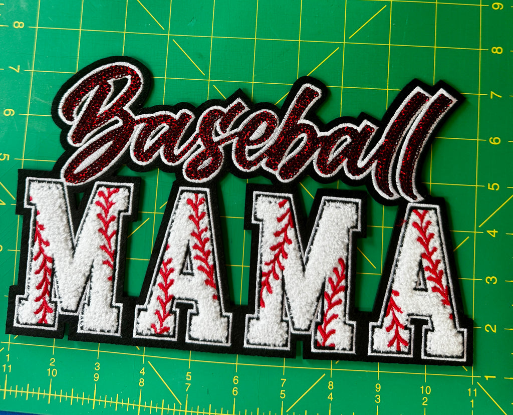 Baseball Mama Sequin & Chenille Patch