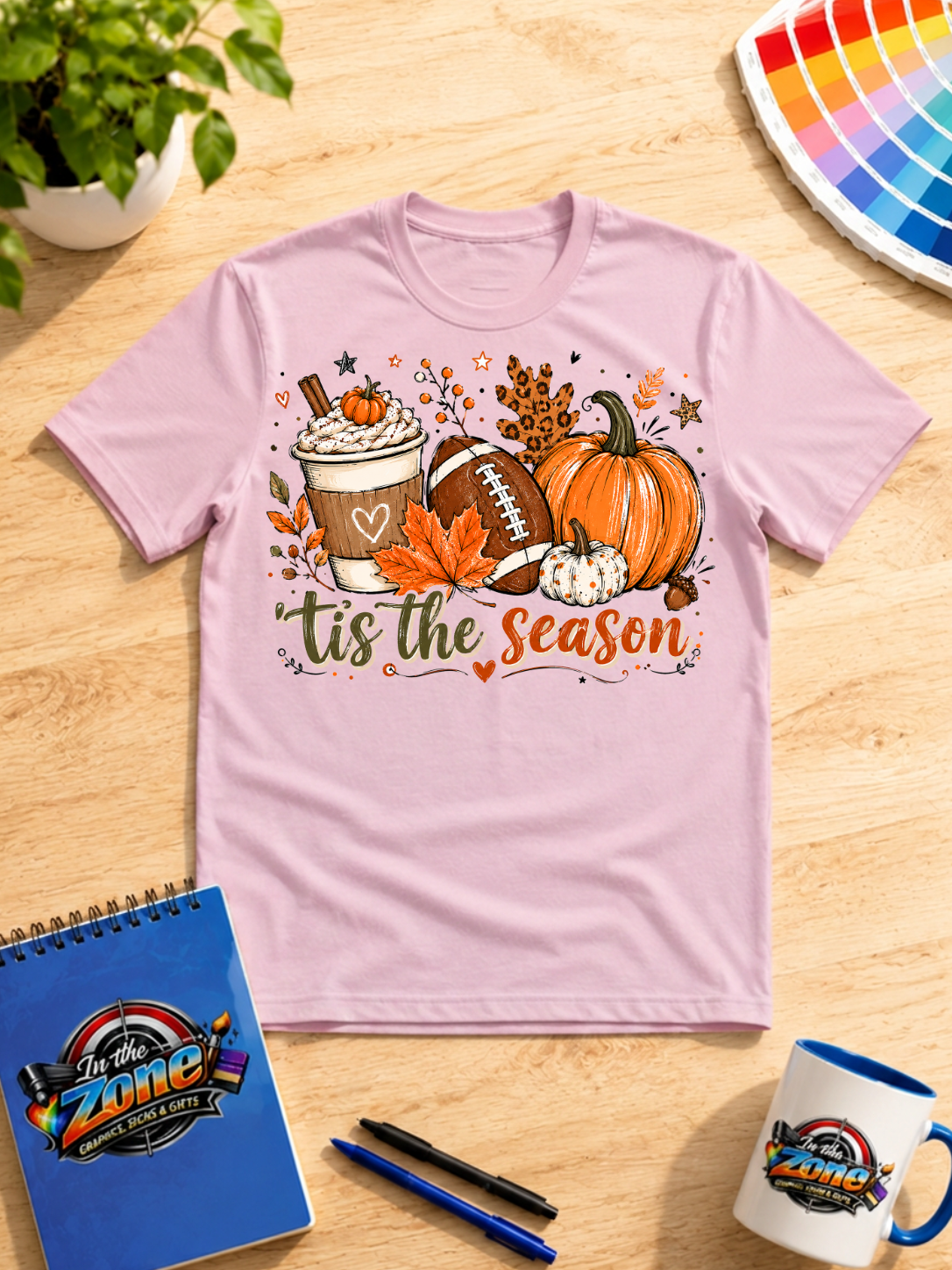 ’Tis the Season Fall Shirt – Pumpkin Spice & Football Autumn Graphic Tee