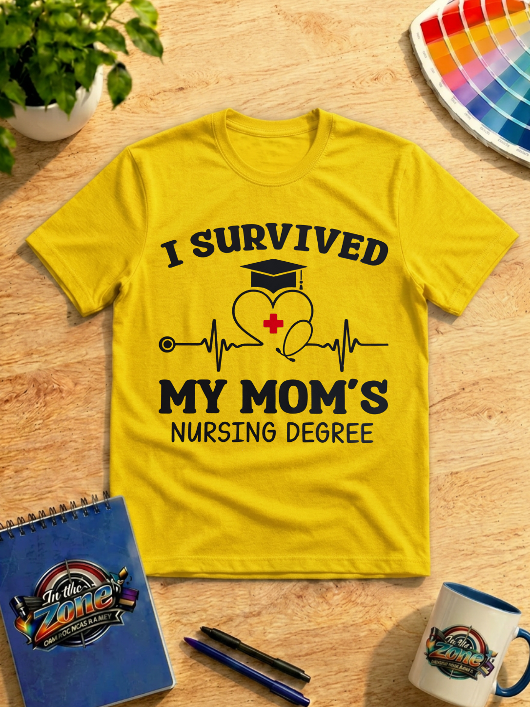 I Survived My Mom’s Nursing Degree Graphic Shirt | Funny Nurse Mom Tee