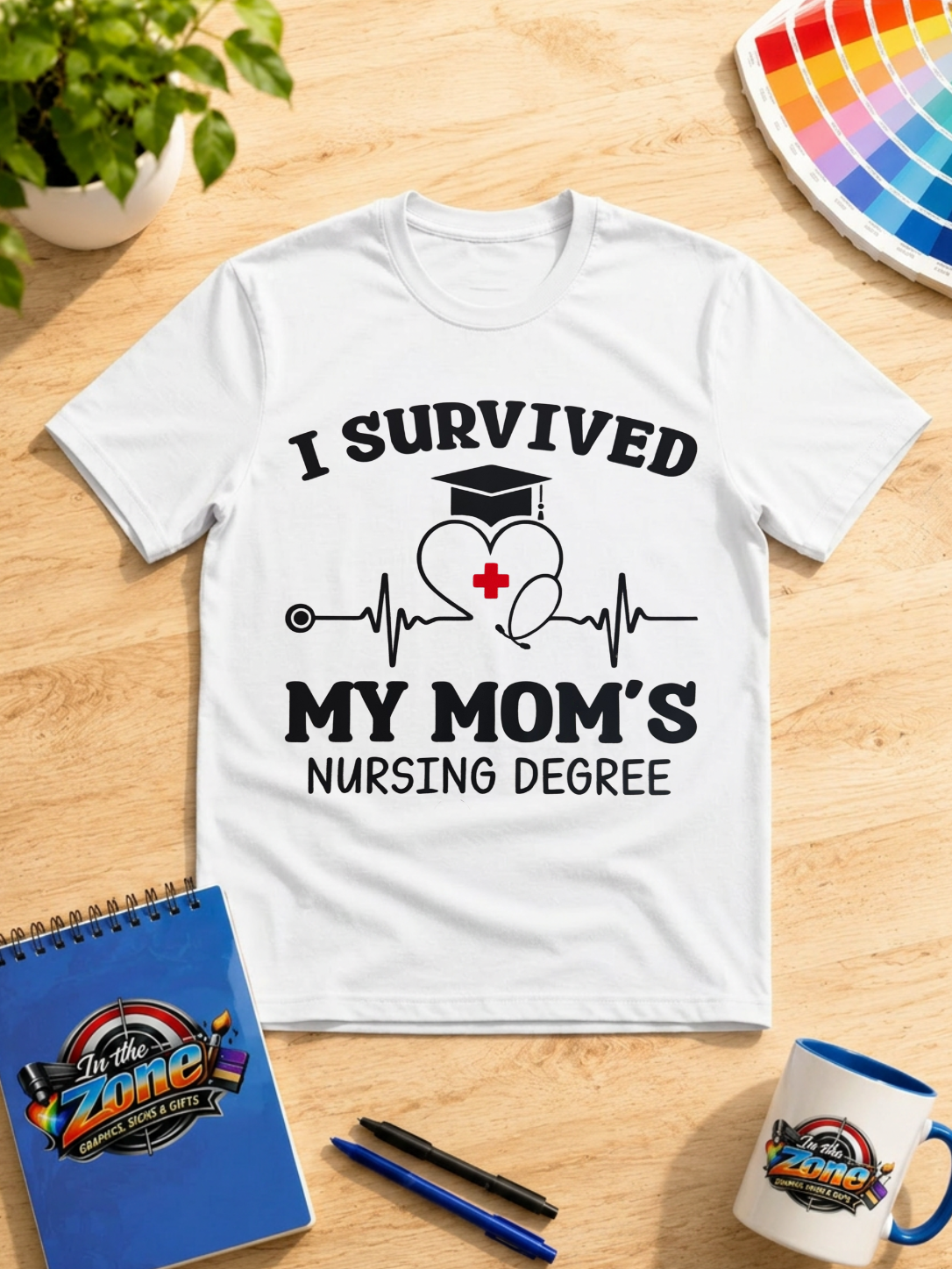I Survived My Mom’s Nursing Degree Graphic Shirt | Funny Nurse Mom Tee