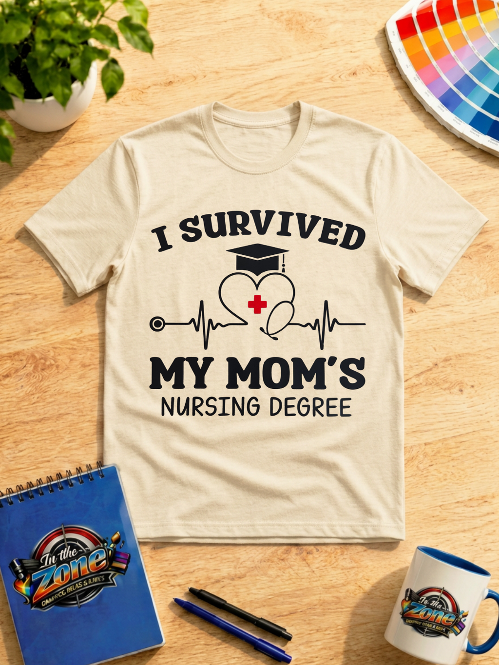 I Survived My Mom’s Nursing Degree Graphic Shirt | Funny Nurse Mom Tee