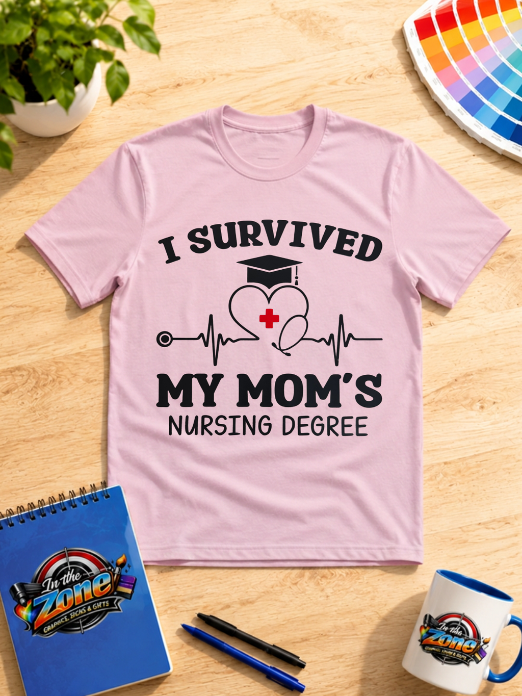 I Survived My Mom’s Nursing Degree Graphic Shirt | Funny Nurse Mom Tee
