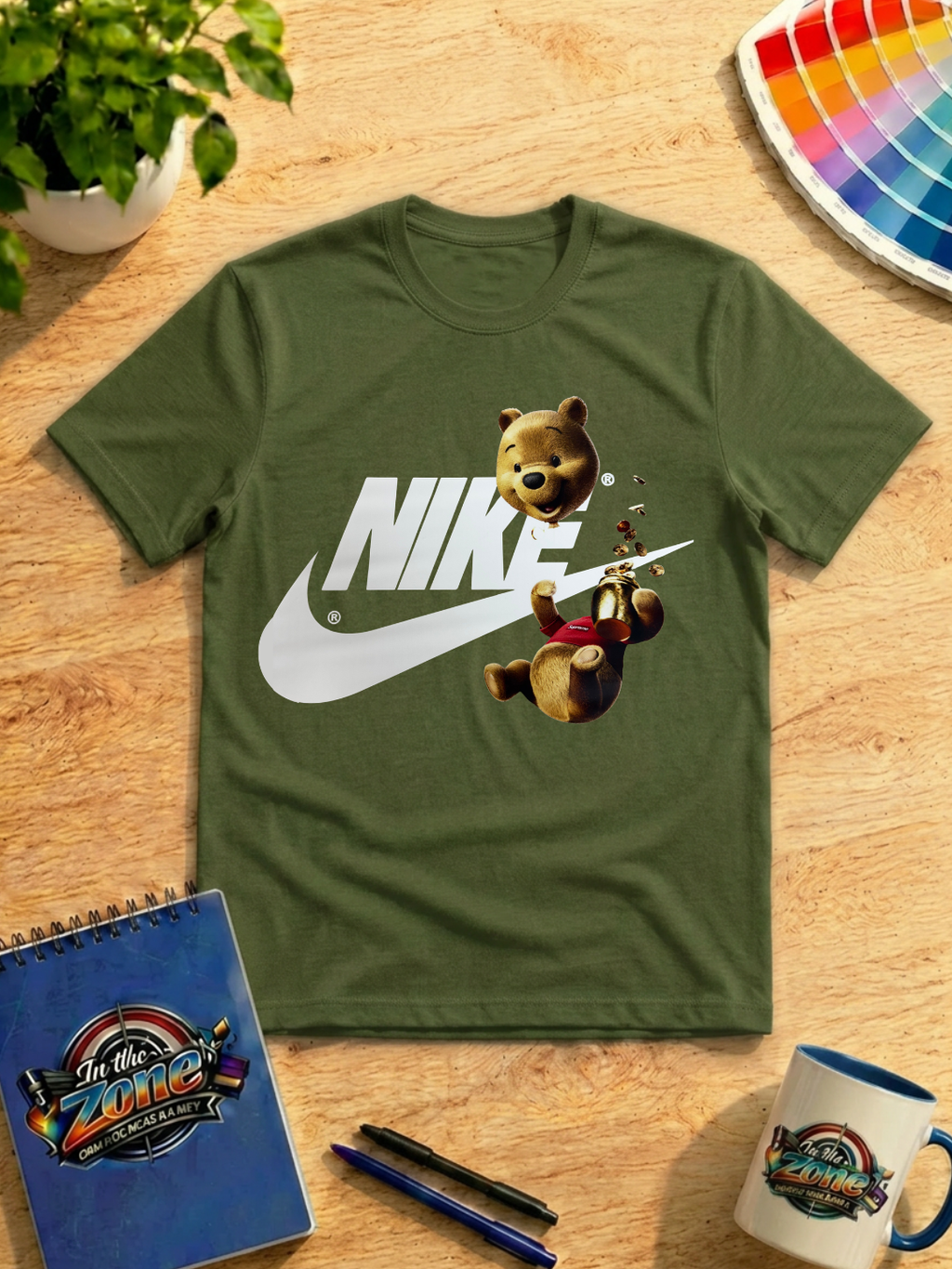 Winnie the Pooh Nike Swoosh Streetwear Graphic T-Shirt