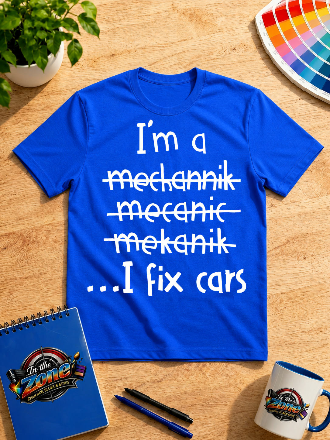 I'm a Mechanic... I Fix Cars – Funny Auto Mechanic Graphic T-Shirt in White
