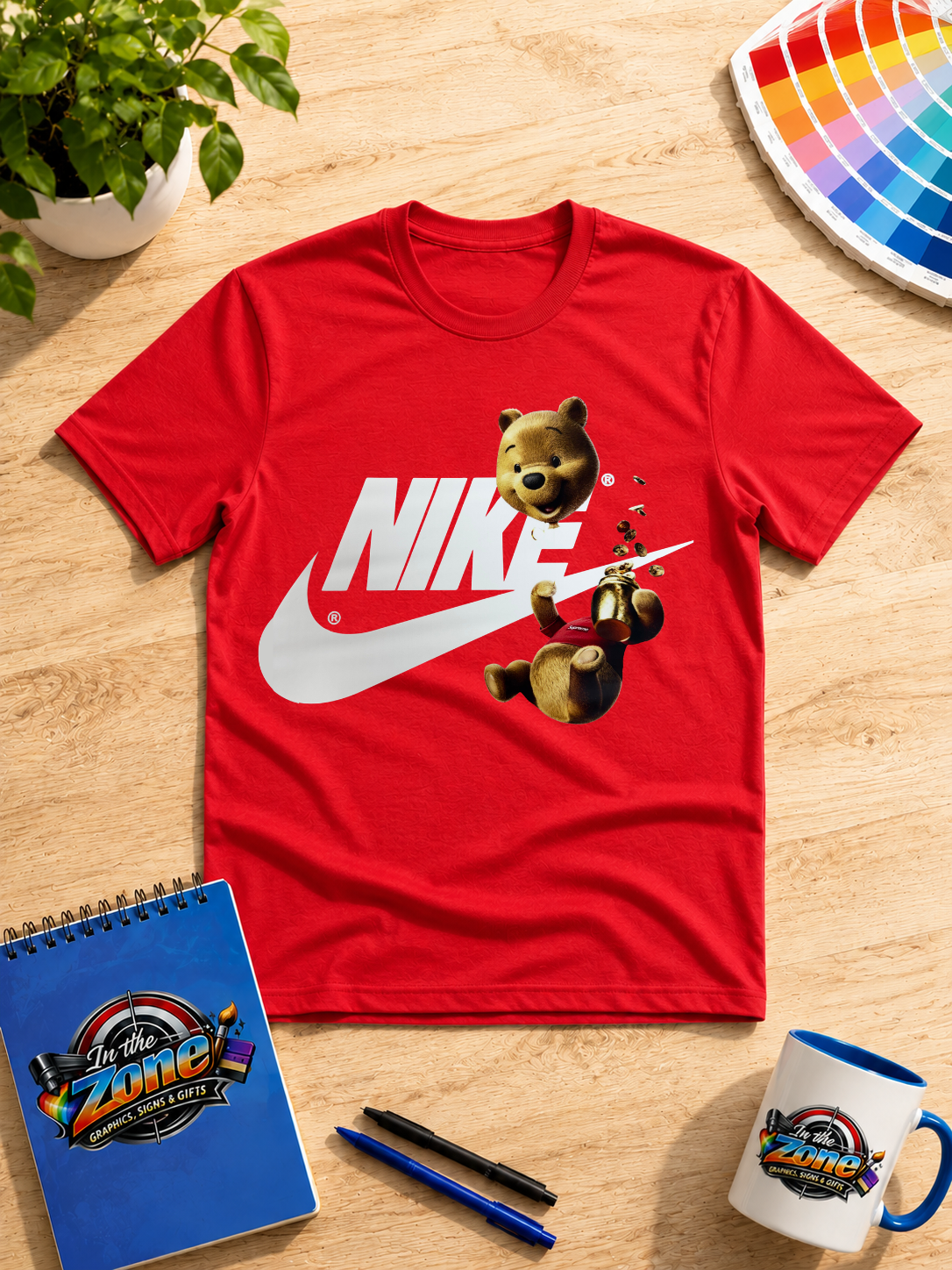 Winnie the Pooh Nike Swoosh Streetwear Graphic T-Shirt