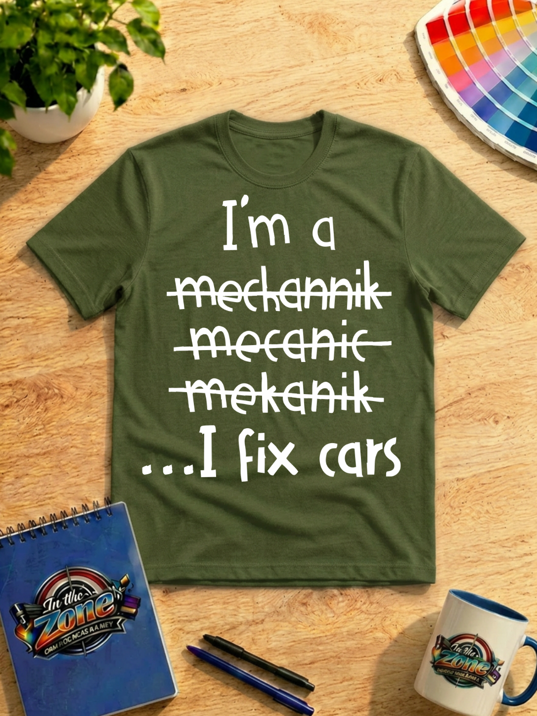I'm a Mechanic... I Fix Cars – Funny Auto Mechanic Graphic T-Shirt in White