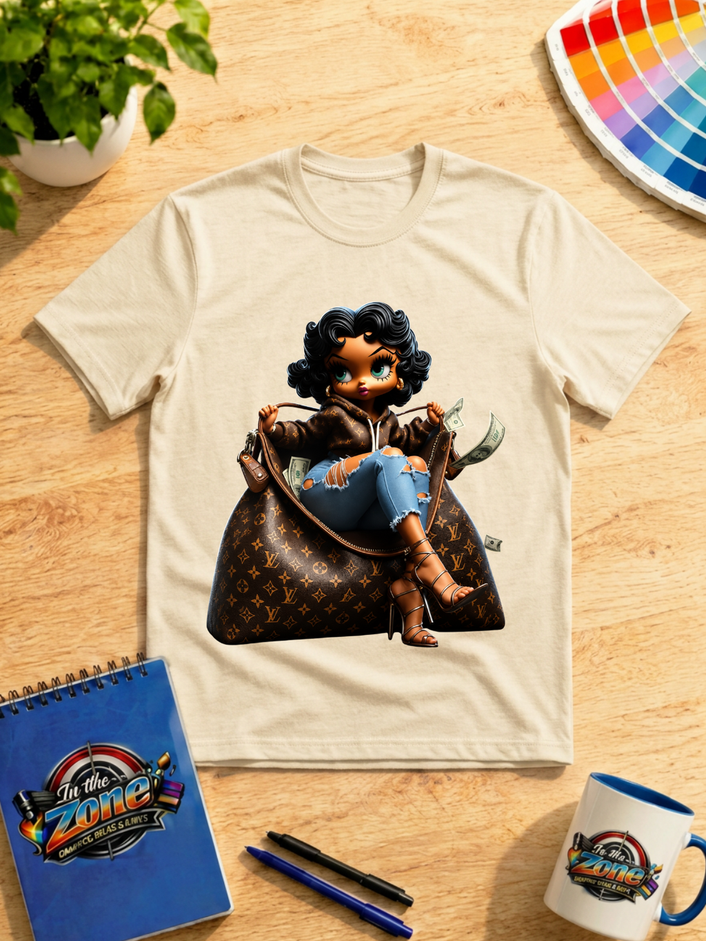 Fashion Doll Money Bag Graphic T-Shirt – Glam Girl Boss Tee