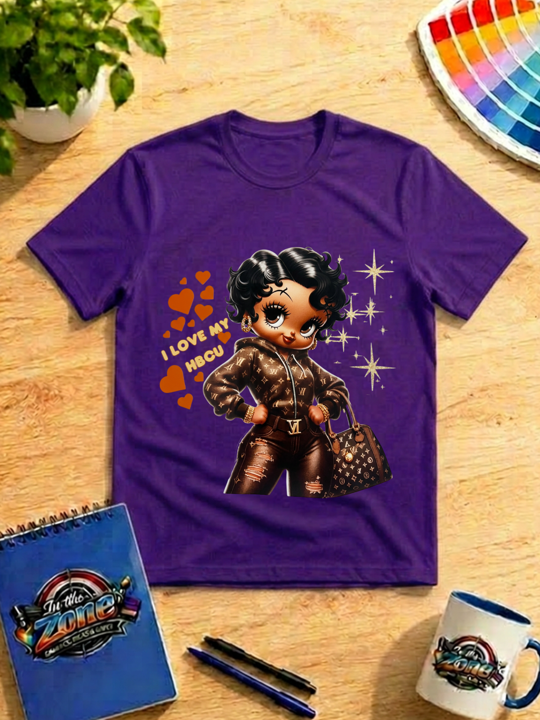 I Love My HBCU Glam Girl Graphic T-Shirt – HBCU Pride Fashion Tee