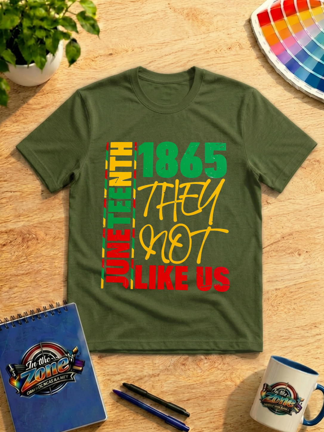 Juneteenth 1865 They Not Like Us Graphic T-Shirt – Black Freedom Celebration Tee