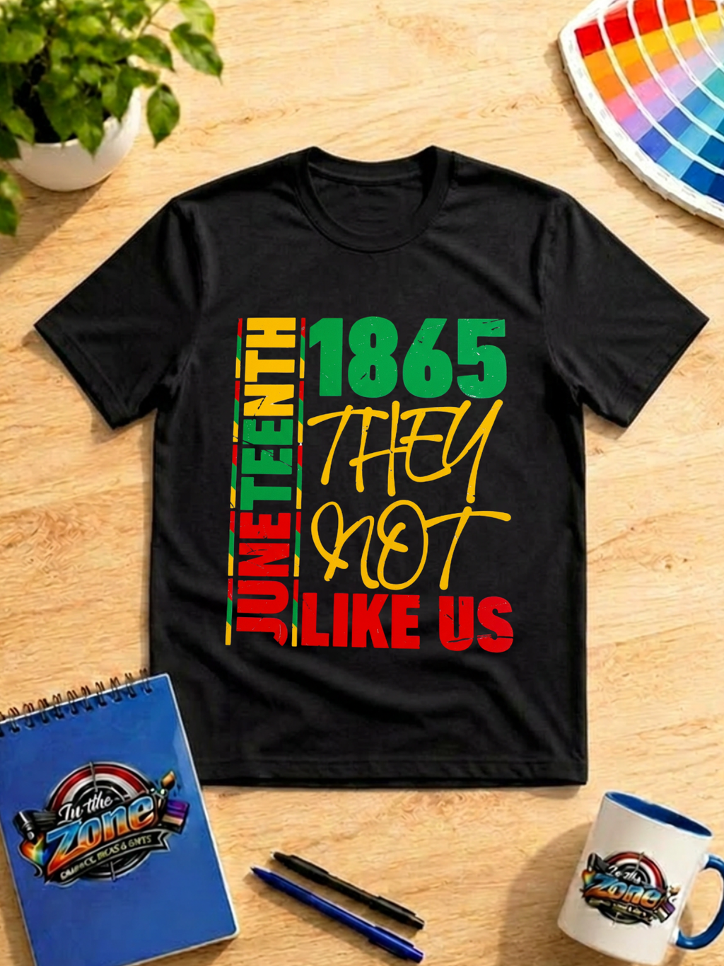 Juneteenth 1865 They Not Like Us Graphic T-Shirt – Black Freedom Celebration Tee