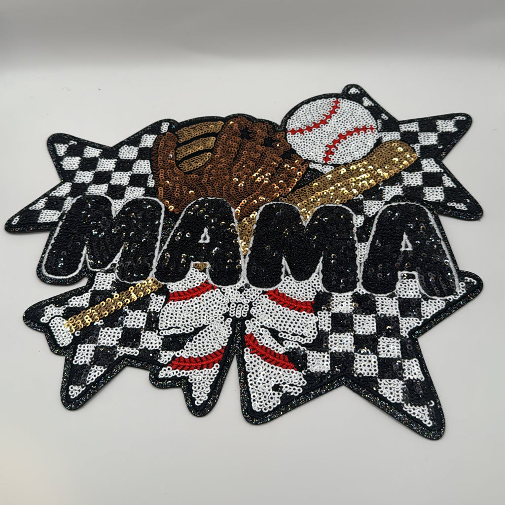 Mama Sports Sequin Patch