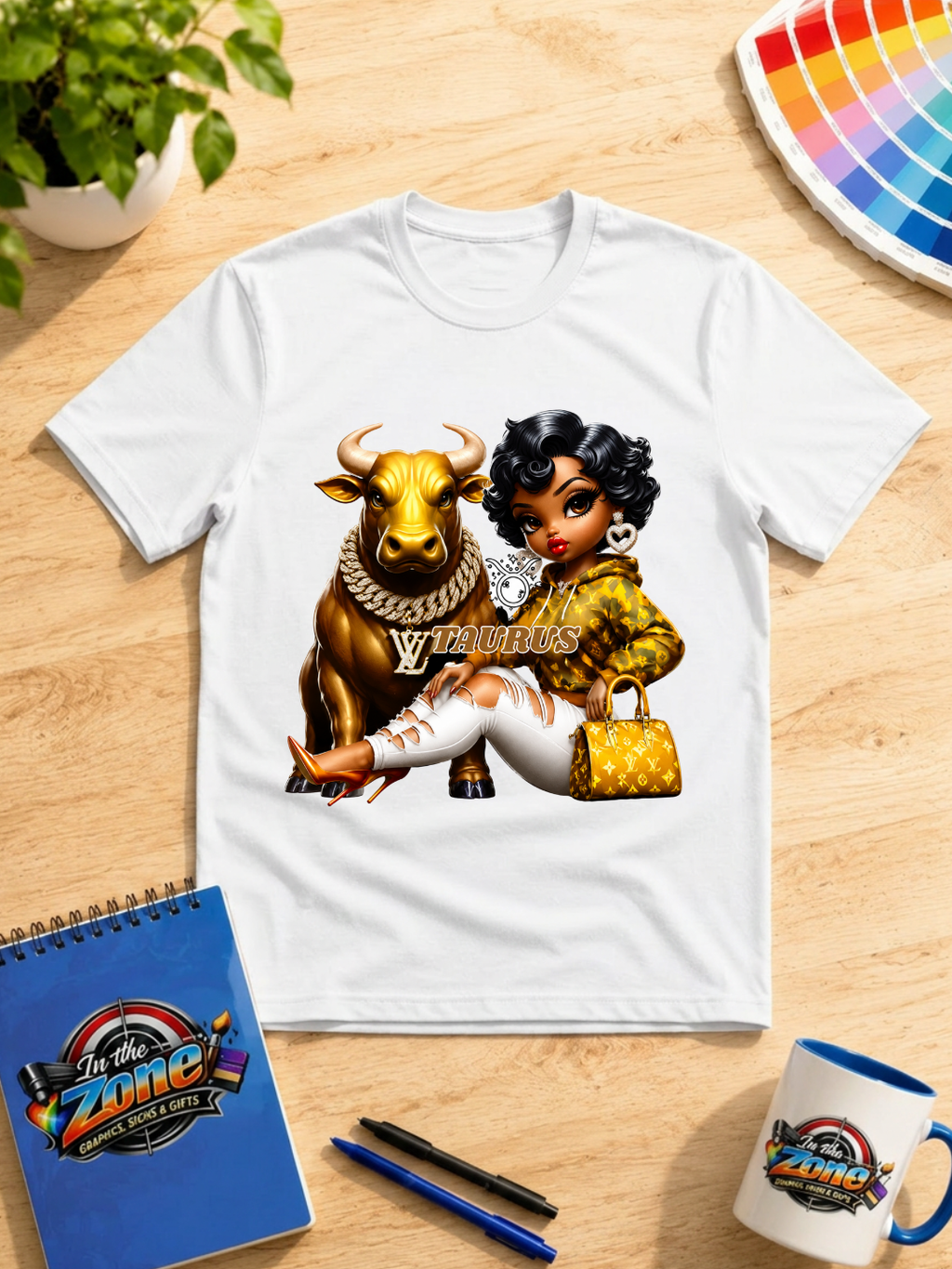 Taurus Zodiac Graphic T-Shirt – Glam Bull Astrology Shirt