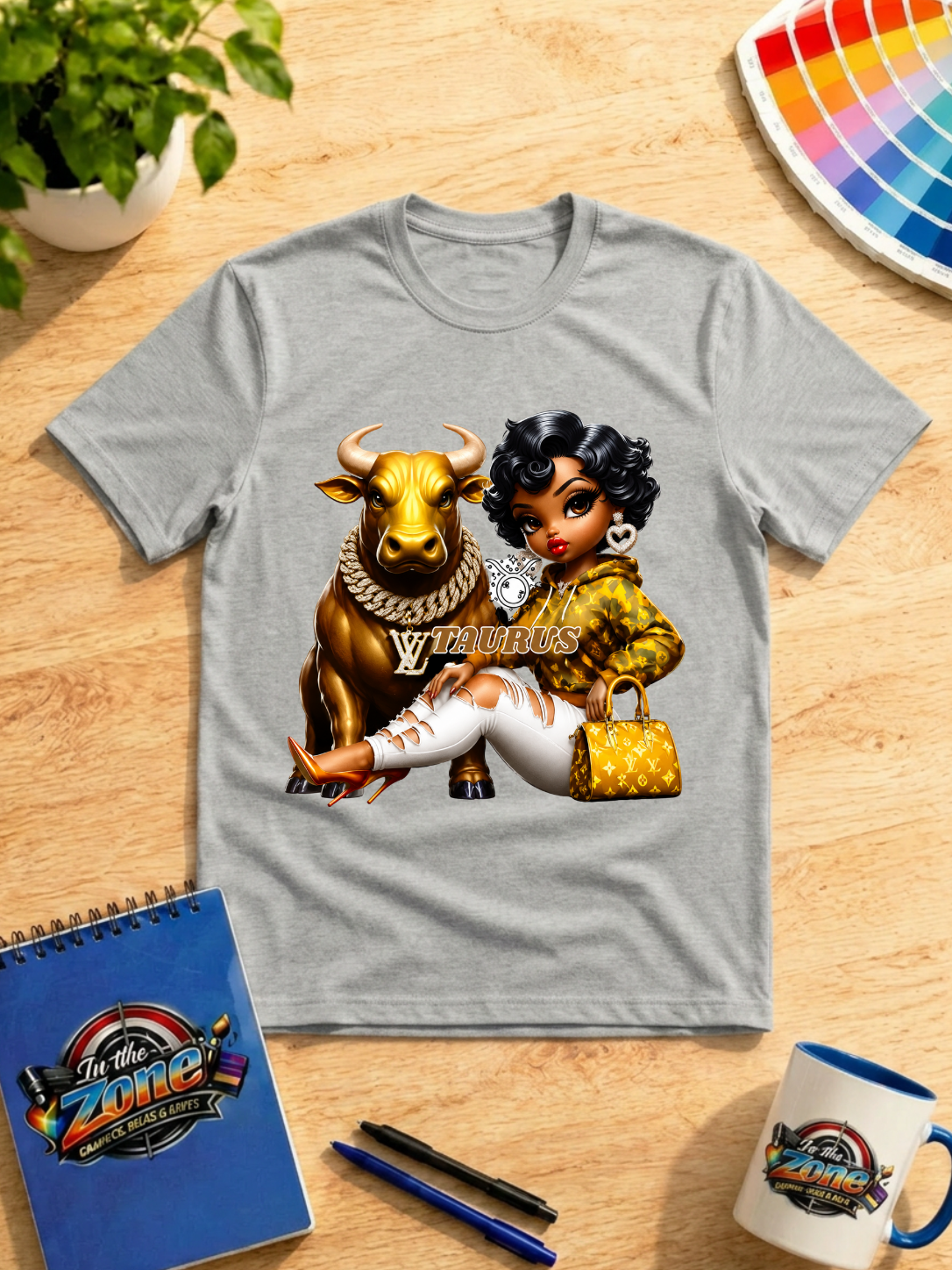 Taurus Zodiac Graphic T-Shirt – Glam Bull Astrology Shirt