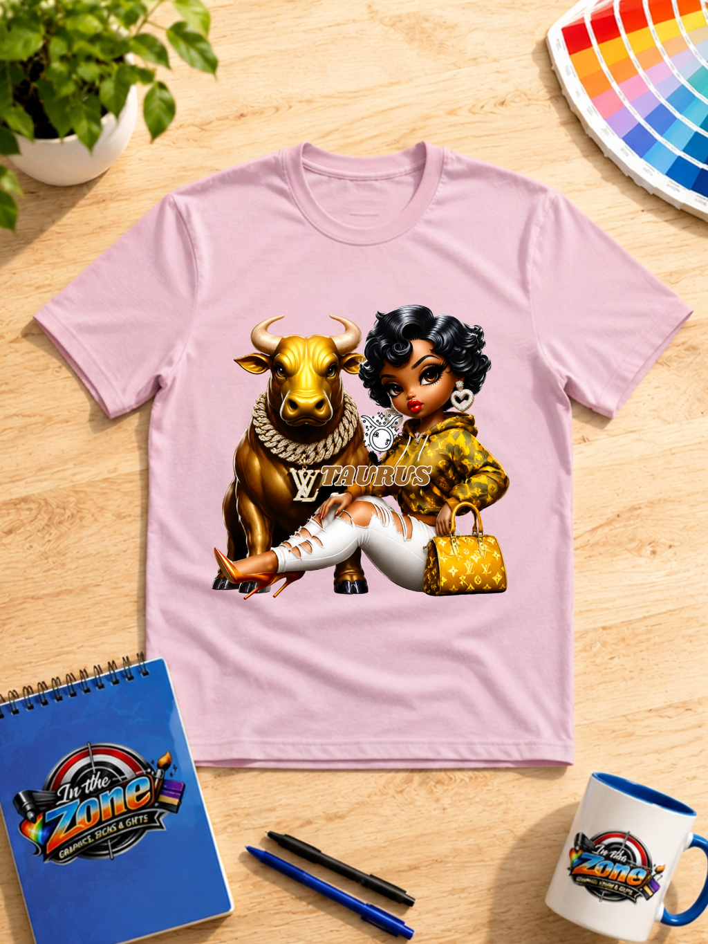 Taurus Zodiac Graphic T-Shirt – Glam Bull Astrology Shirt