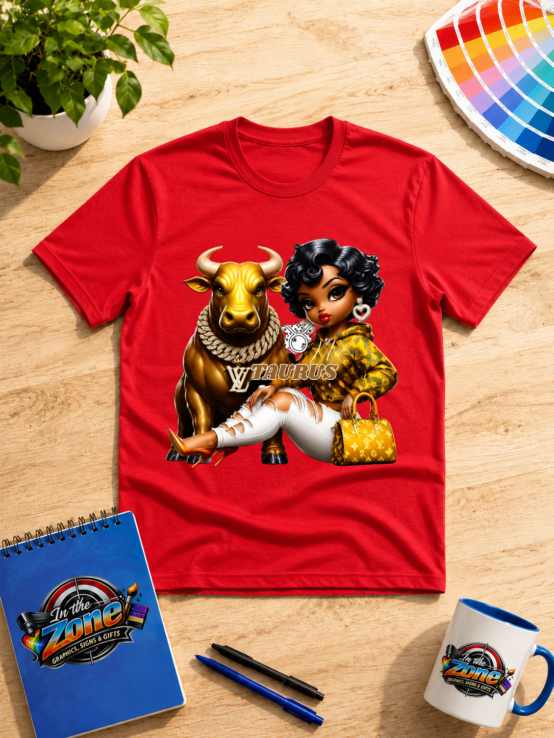 Taurus Zodiac Graphic T-Shirt – Glam Bull Astrology Shirt