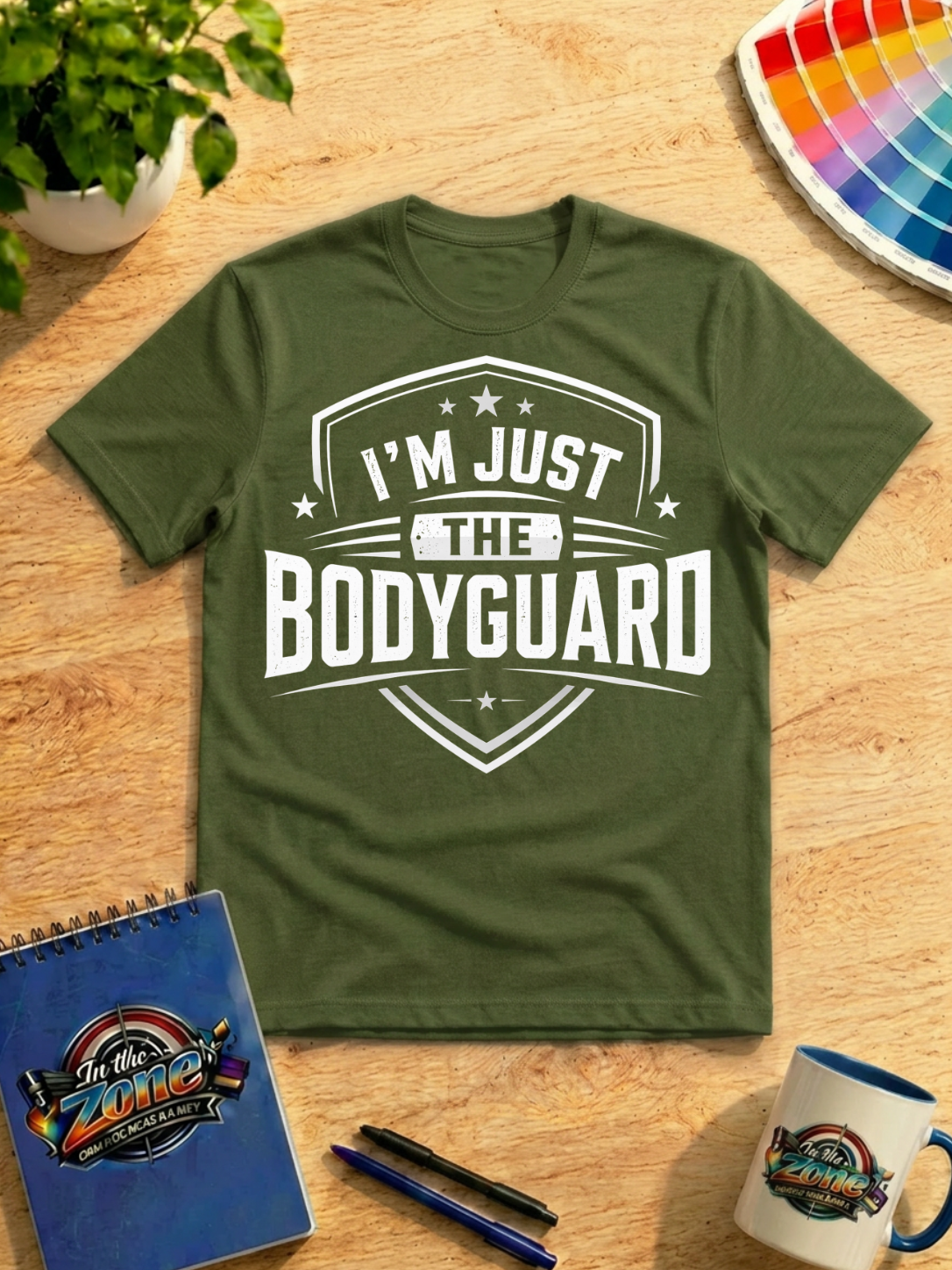 I'm Just the Bodyguard – Funny Security Guard Graphic T-Shirt