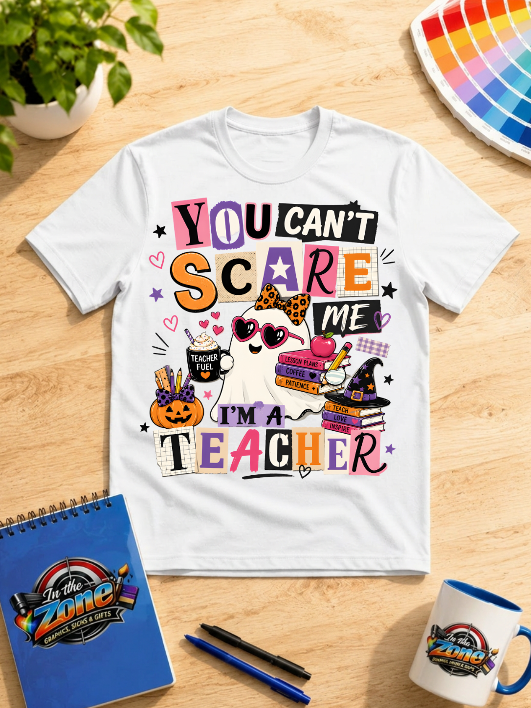 You Can’t Scare Me, I’m a Teacher Shirt – Cute Halloween Teacher Graphic Tee
