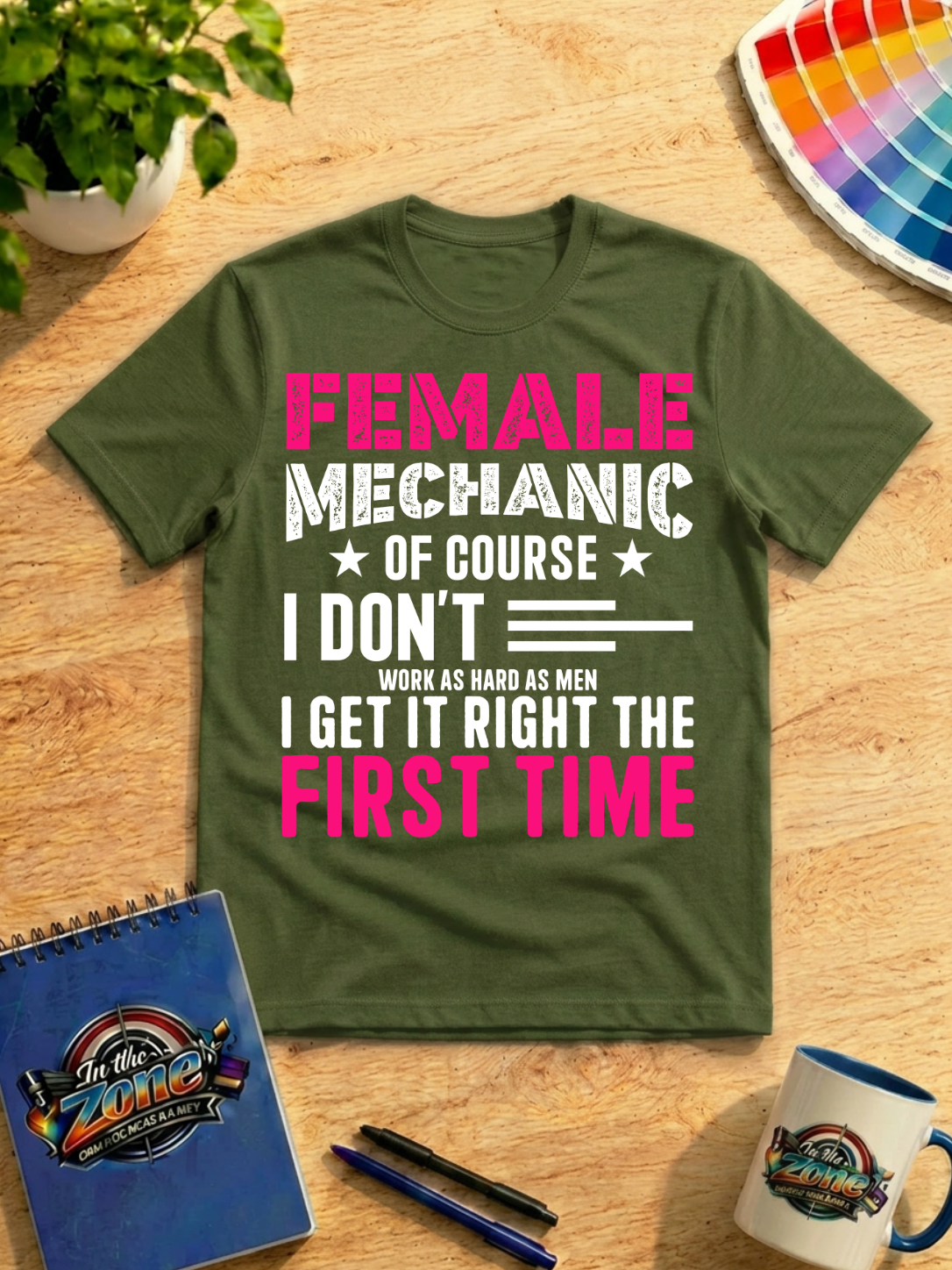 Female Mechanic Graphic T-Shirt | Women Auto Repair Technician Shirt