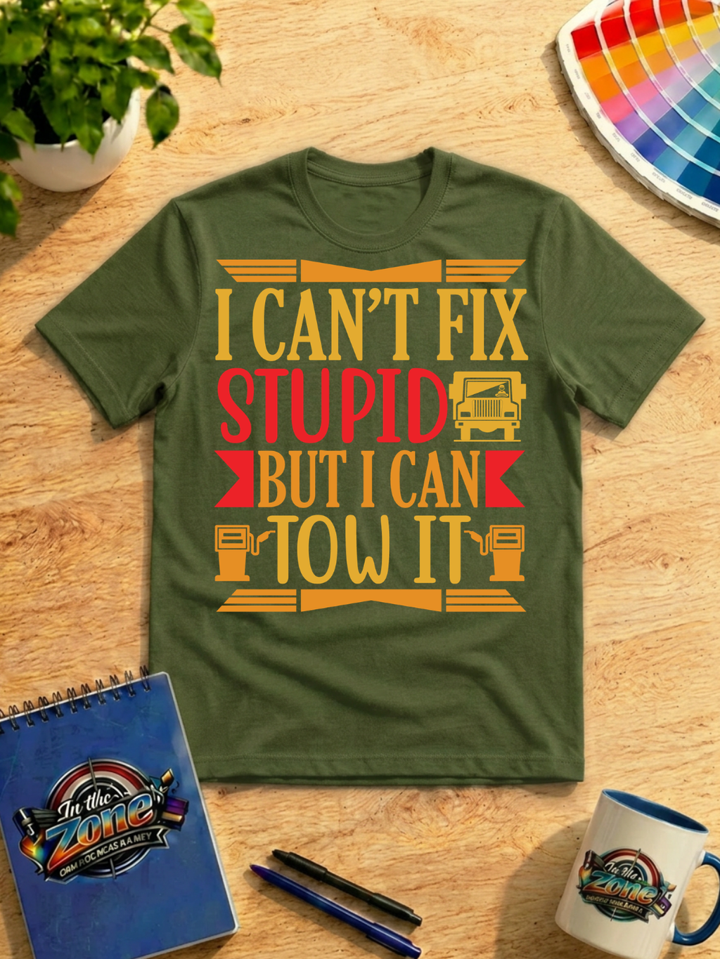 I Can't Fix Stupid But I Can Tow It Graphic Shirt | Funny Tow Truck Driver Gift