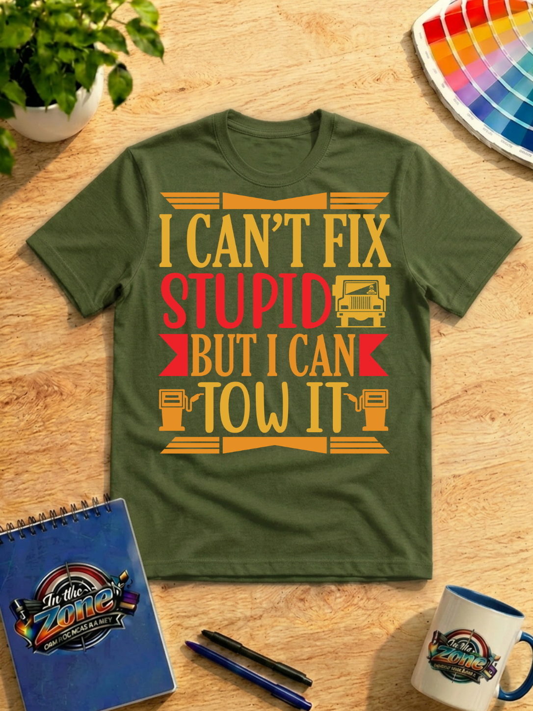 I Can't Fix Stupid But I Can Tow It Graphic Shirt | Funny Tow Truck Driver Gift