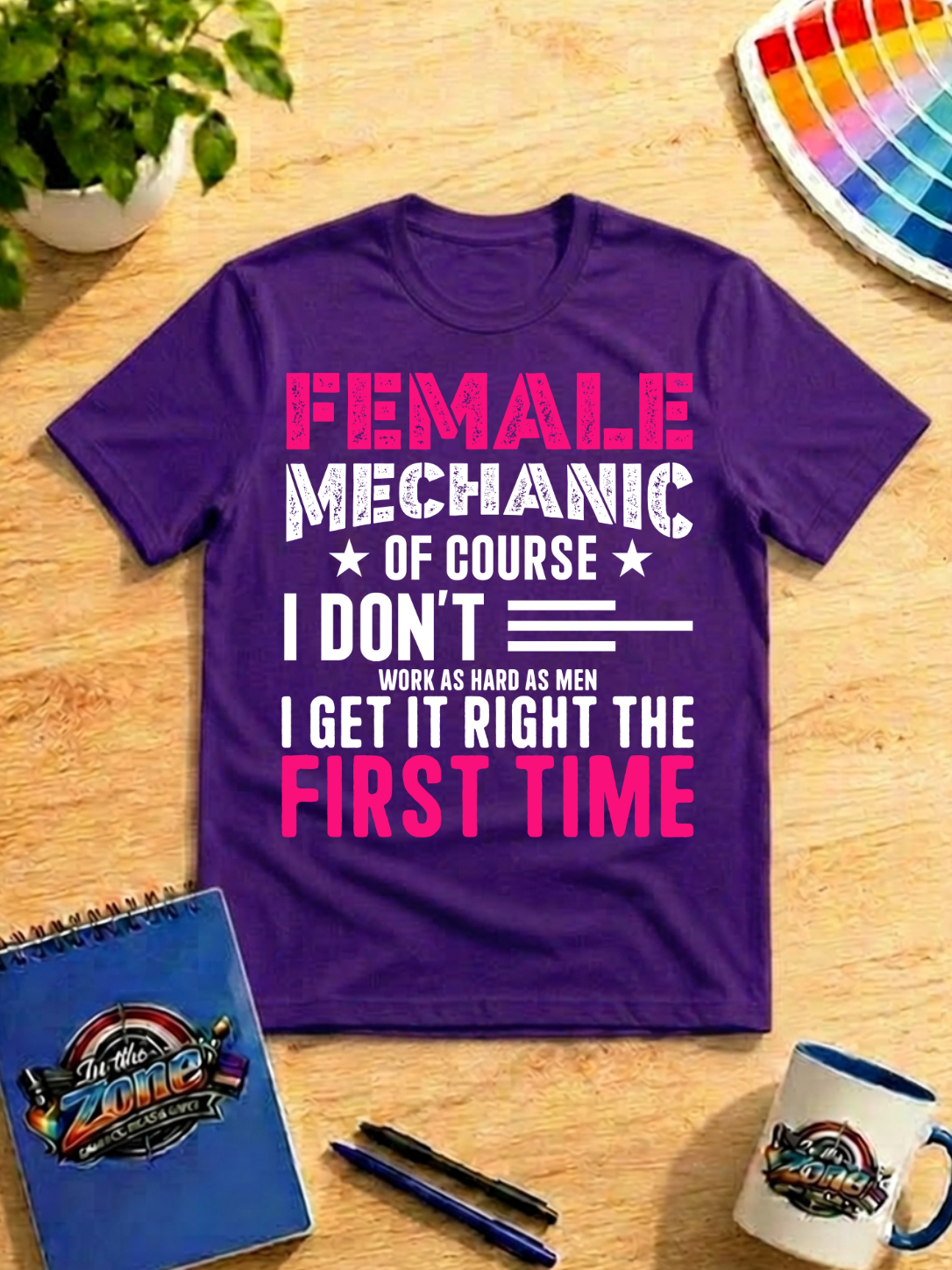 Female Mechanic Graphic T-Shirt | Women Auto Repair Technician Shirt