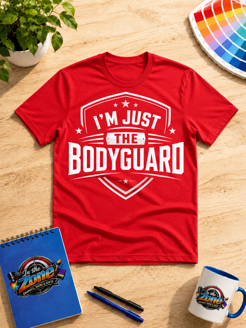 I'm Just the Bodyguard – Funny Security Guard Graphic T-Shirt