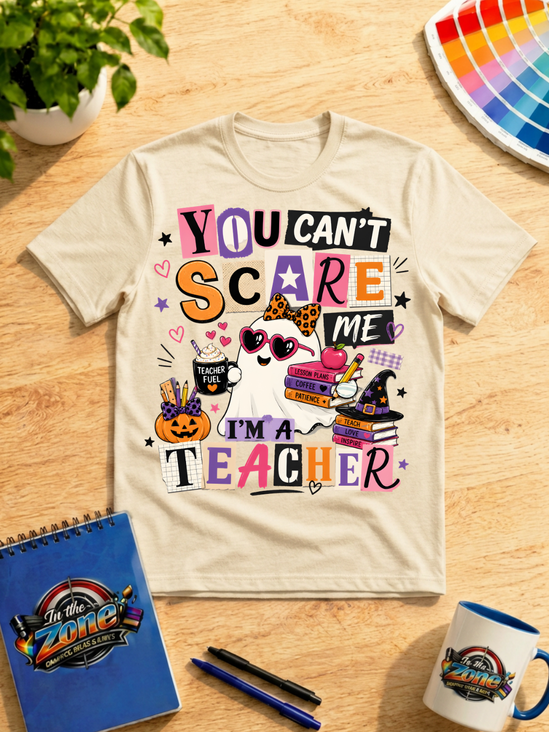 You Can’t Scare Me, I’m a Teacher Shirt – Cute Halloween Teacher Graphic Tee