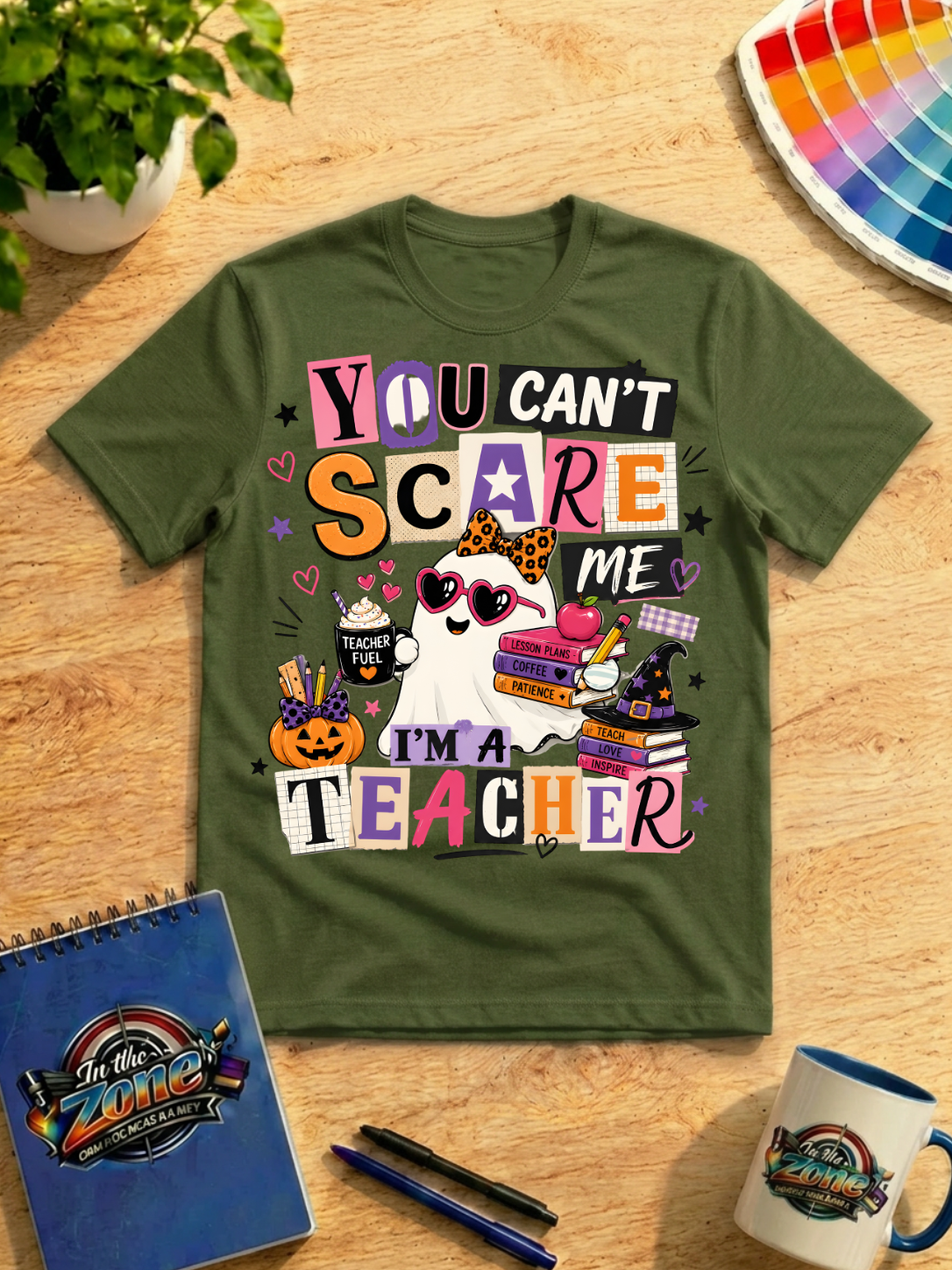 You Can’t Scare Me, I’m a Teacher Shirt – Cute Halloween Teacher Graphic Tee