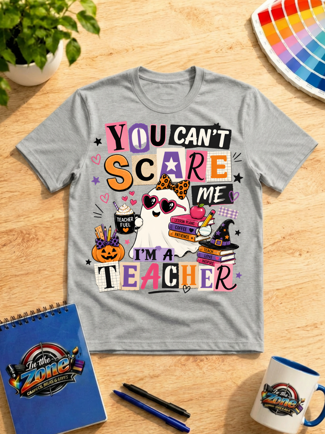 You Can’t Scare Me, I’m a Teacher Shirt – Cute Halloween Teacher Graphic Tee