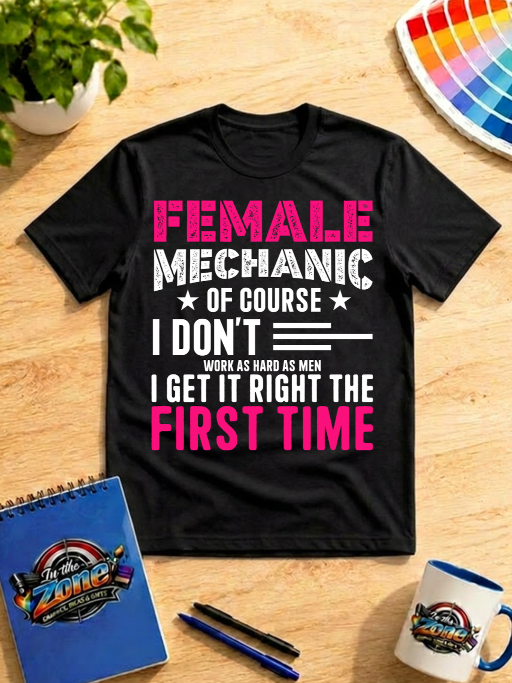 Female Mechanic Graphic T-Shirt | Women Auto Repair Technician Shirt