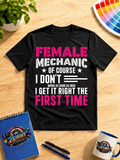 Female Mechanic Graphic T-Shirt | Women Auto Repair Technician Shirt