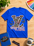 Very Late to Everything Graphic T-Shirt – Checkered LV-Inspired Halloween Bat Shirt