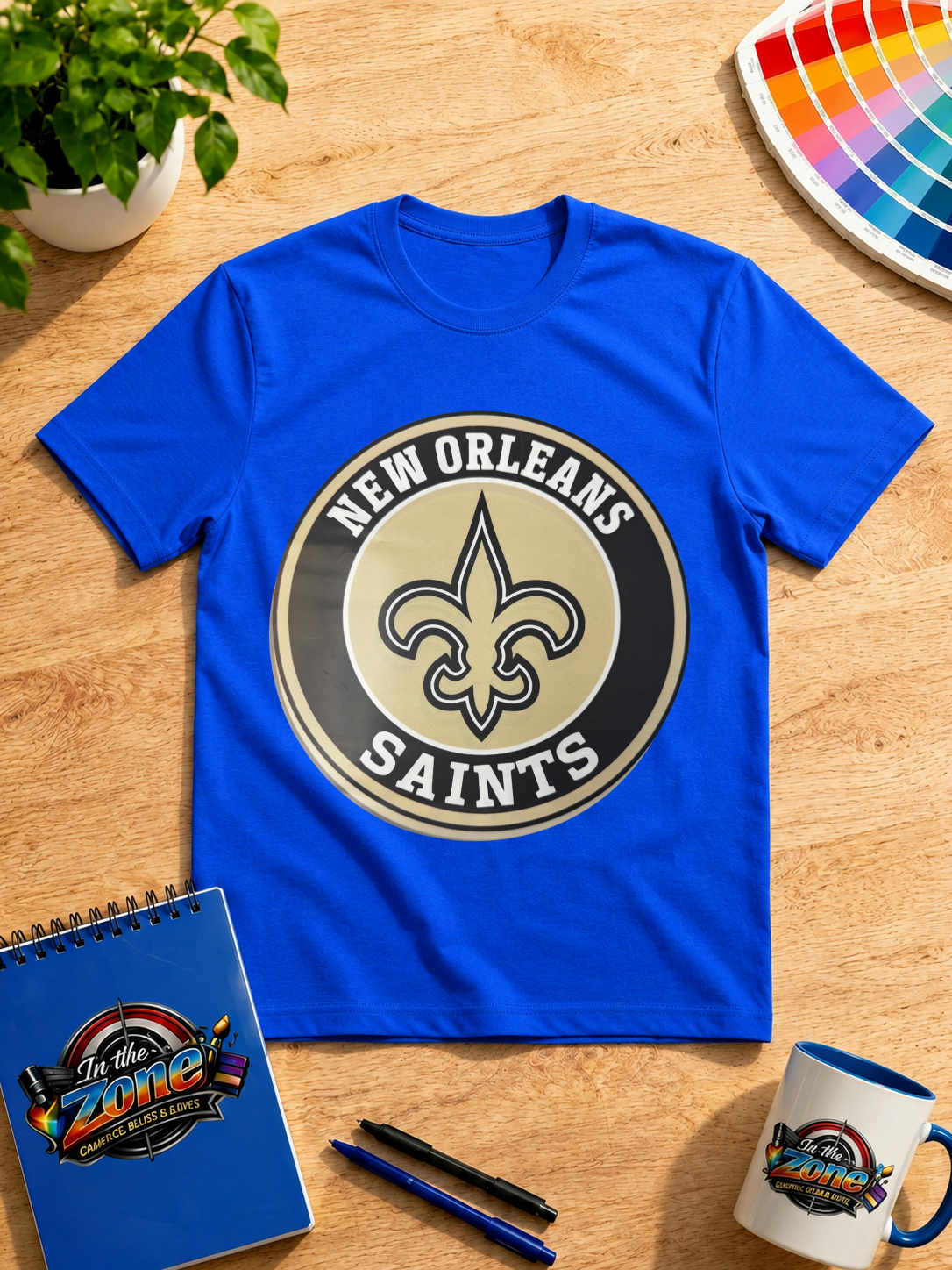 New Orleans Saints Fleur-de-Lis Graphic Shirt – Black & Gold Football Fan Tee