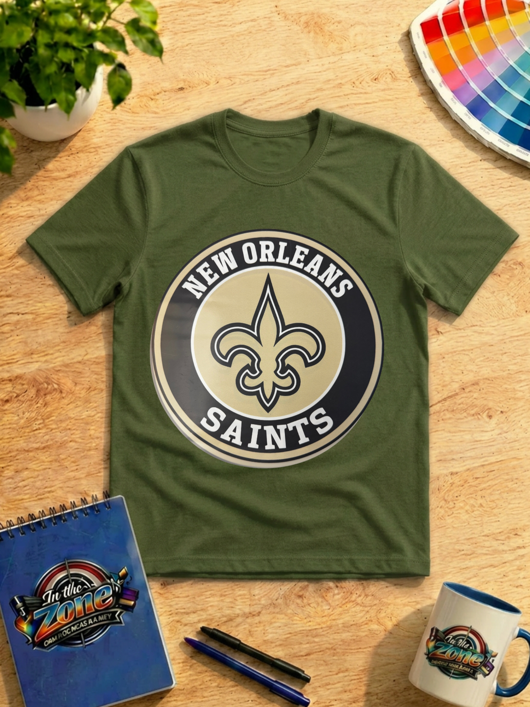 New Orleans Saints Fleur-de-Lis Graphic Shirt – Black & Gold Football Fan Tee