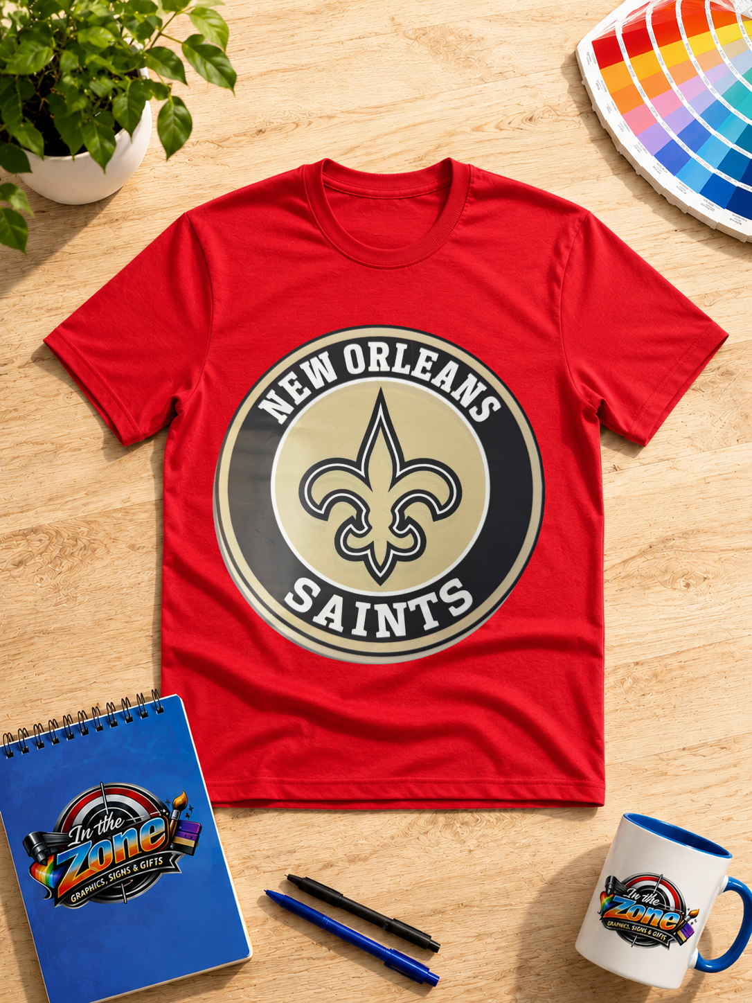 New Orleans Saints Fleur-de-Lis Graphic Shirt – Black & Gold Football Fan Tee