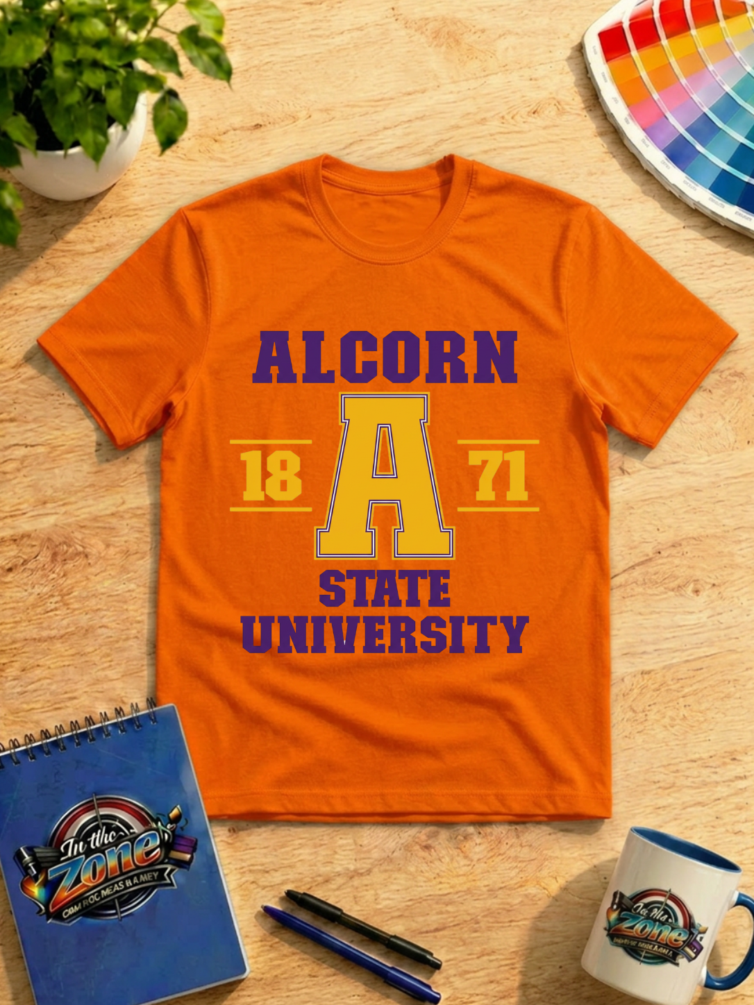Alcorn State University 1871 Graphic T-Shirt – Purple & Gold College Design