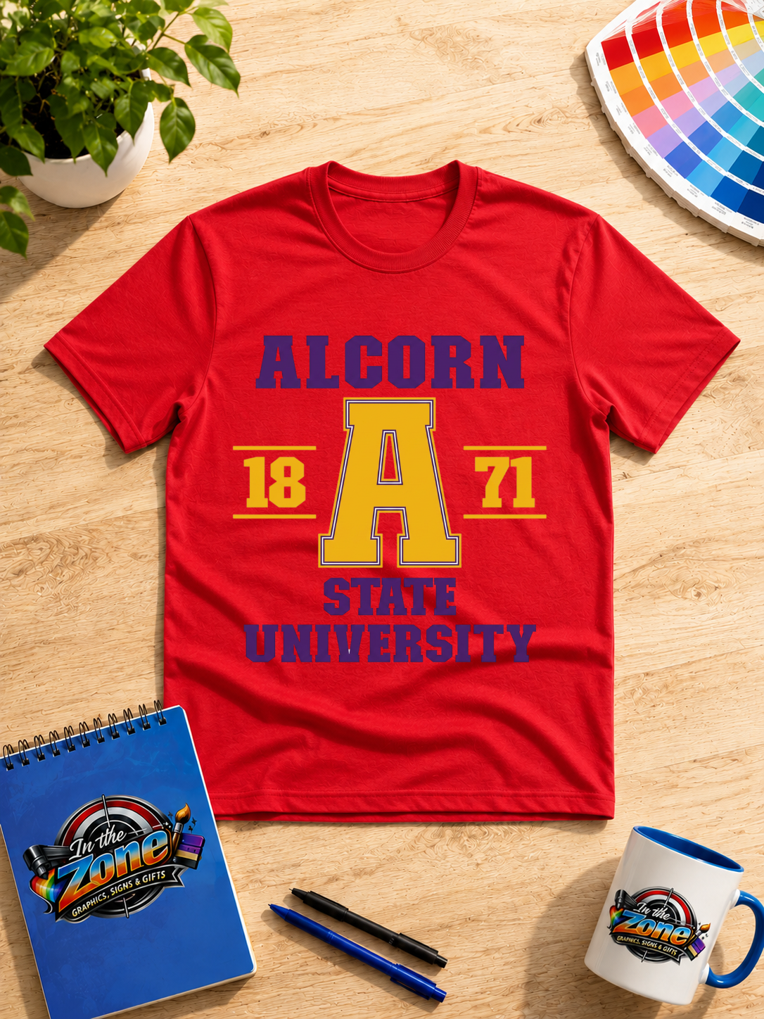 Alcorn State University 1871 Graphic T-Shirt – Purple & Gold College Design
