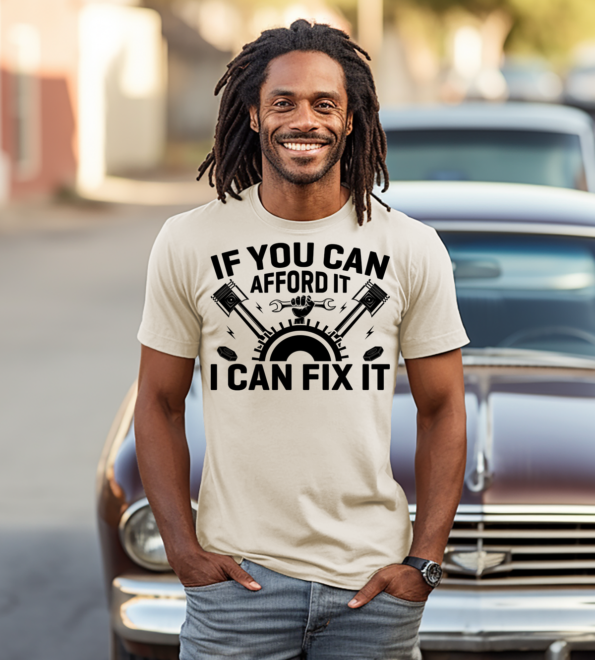 If You Can Afford It, I Can Fix It – Mechanic Graphic T-Shirt in Black | Auto Repair Gift