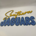 Southern Jaguars Blue Leopard Statement Patch