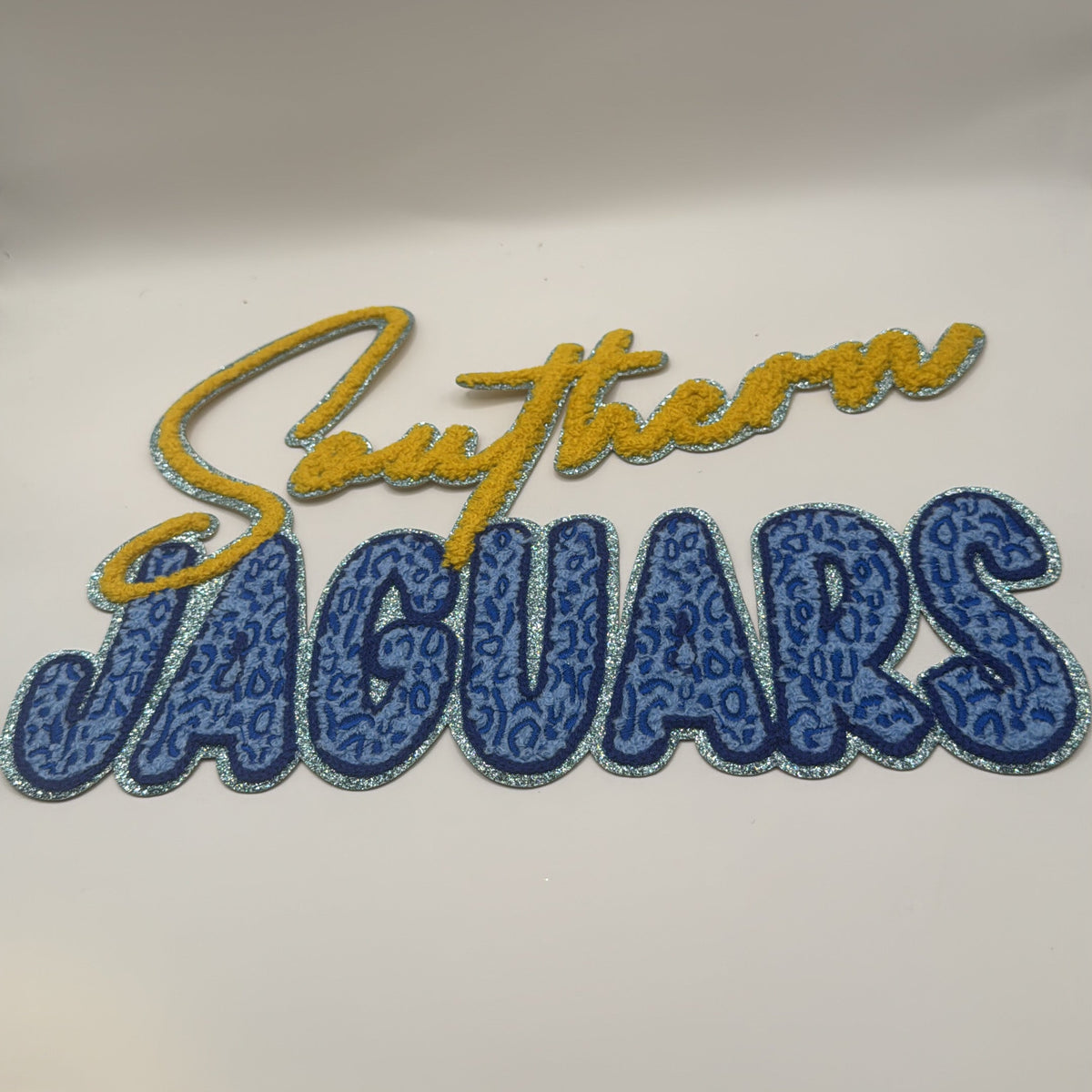 Southern Jaguars Blue Leopard Statement Patch
