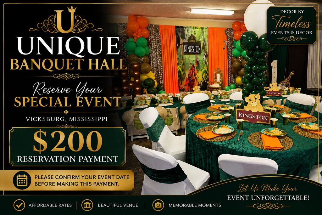 Unique Banquet Hall Reservation Payment