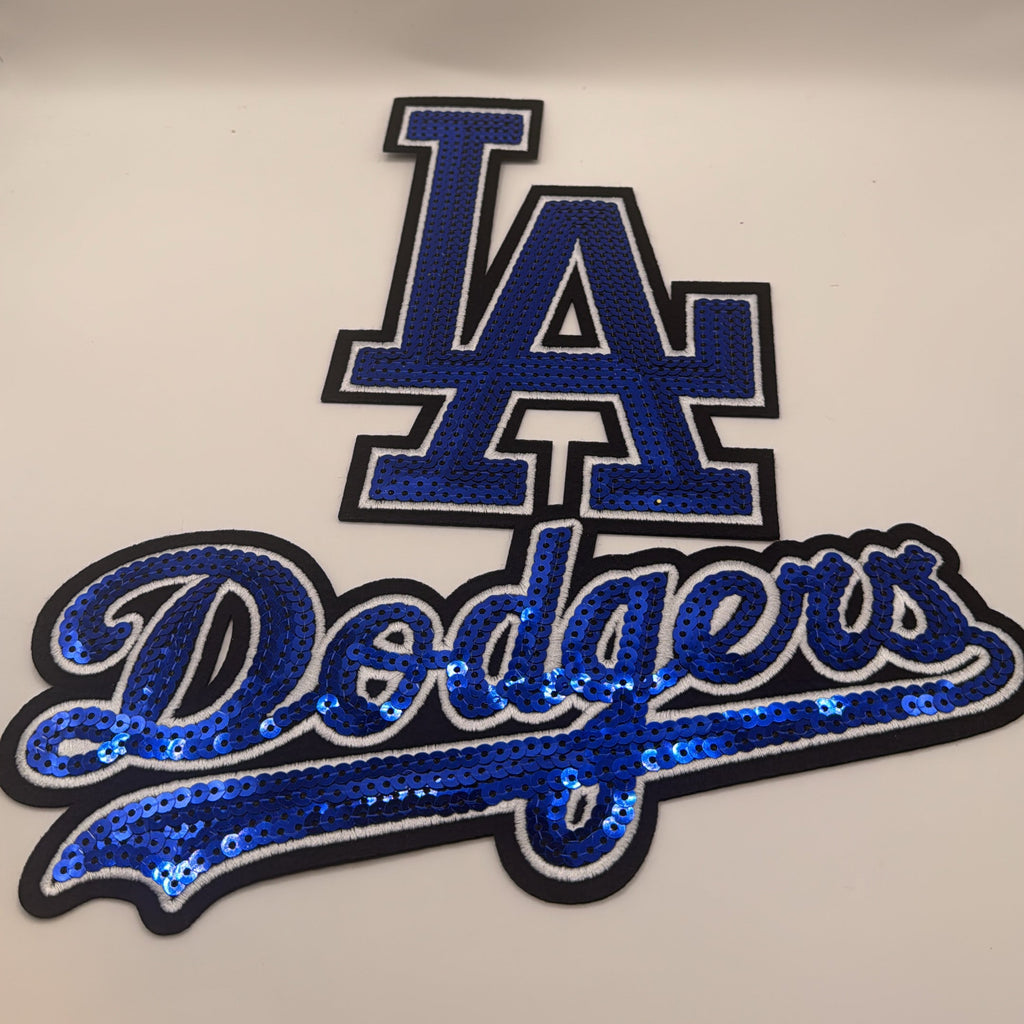 LA Dodgers Blue Sequin Patch
