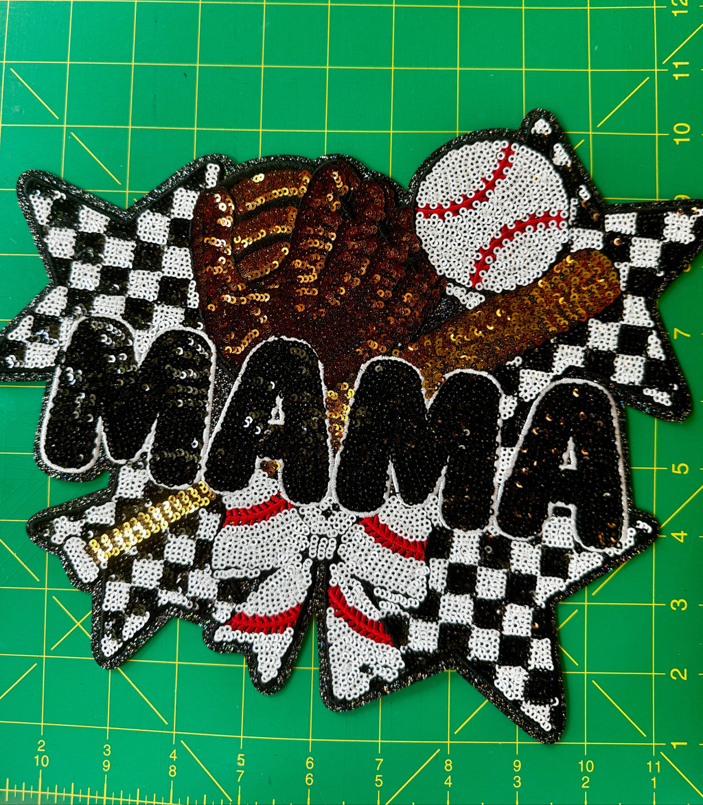 Mama Sports Sequin Patch