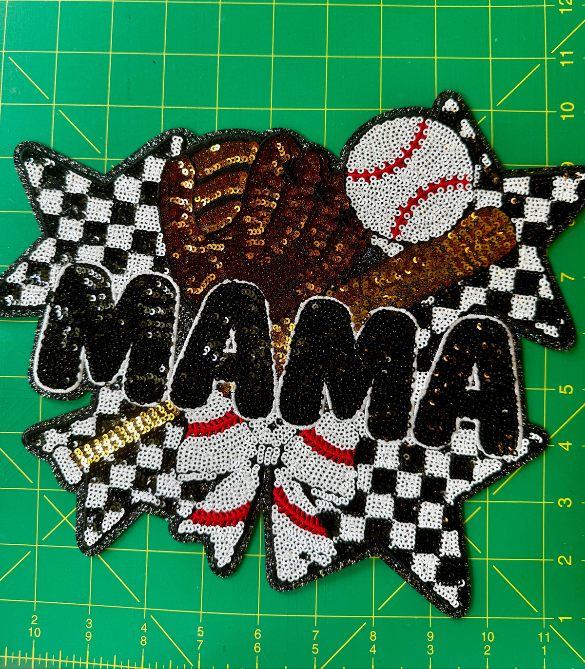 Mama Sports Sequin Patch